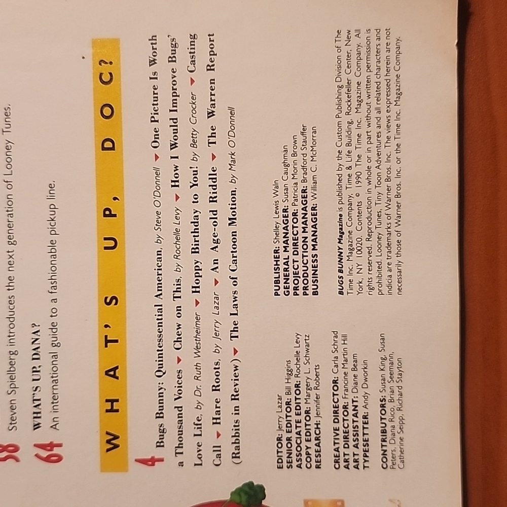 Bugs Bunny 50th Birthday Collector Magazine 1990 w/ Bonus Animation Cell - Picture 6 of 13